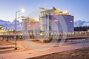 LNG storage tanks photo