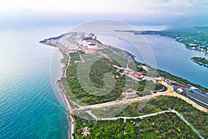 LNG terminal on Krk island aerial view