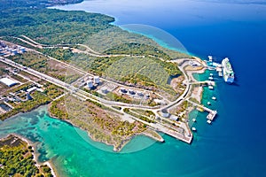 LNG terminal on Krk island aerial view