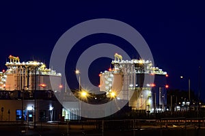 LNG TERMINAL AT NIGHT