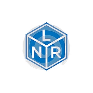LNR letter logo design on black background. LNR creative initials letter logo concept. LNR letter design photo