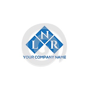 LNR letter logo design on WHITE background. LNR creative initials letter logo concept. photo
