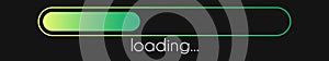 Load bar. Progress gradient download interface. Loading sign. Vector loader concept