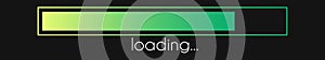 Load bar. Progress gradient download interface. Loading sign. Vector loader concept