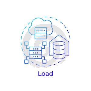 Load blue gradient concept icon