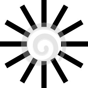 Load buffer circle icon. Loading circle. Buffer preloader symbol upload page. Download loader vector sign