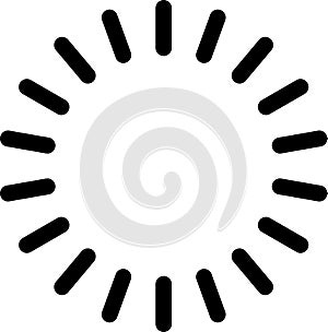 Load buffer circle icon. Loading circle. Buffer preloader symbol upload page. Download loader vector sign