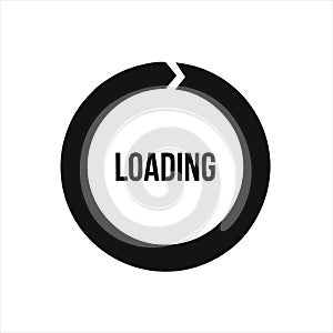 Load icon. Progress bar for upload download round process for Website. Set of Loading bar icon. Download progress. Process upload.