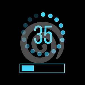 Load icon vector. System update. Loading vector. Loading bar icon. Vector illustration