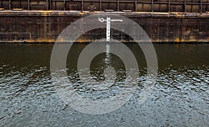 Load line marks and lines on a ship