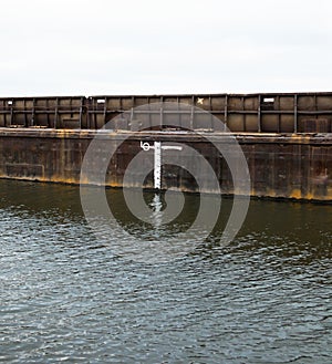 Load line marks and lines on a ship