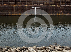 Load line marks and lines on a ship