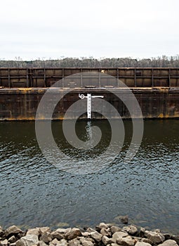 Load line marks and lines on a ship