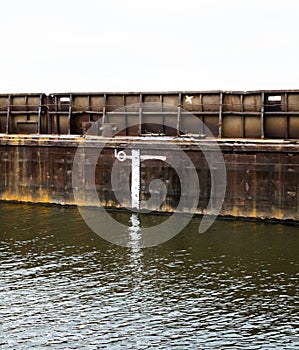Load line marks and lines on a ship