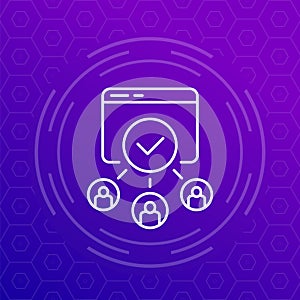 load testing icon in line design photo