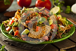 Loaded Beef and Cheese Nachos