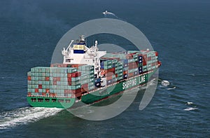 Loaded Container Ship photo