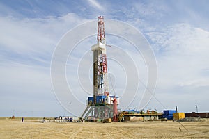 Loaded drilling rig