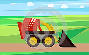 Loader Agriculture and Farming Vector Illustration