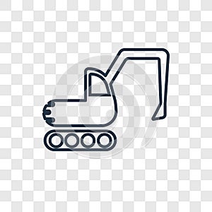 Loader concept vector linear icon isolated on transparent background, Loader concept transparency logo in outline style