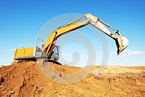 Loader excavator at work