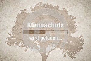 Loading bar - german text: Klimaschutz wird geladen