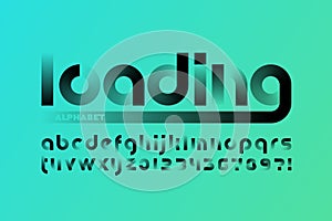 Loading bar gradient style font