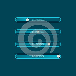 Loading bar icon. Creative web design element. Loading website progress. Vector illustration