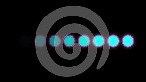 Loading bar icon with dots, symbol in outline flat style, 3d render background, computer generating