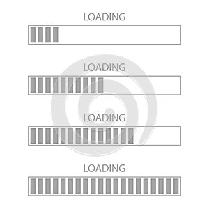 Loading bar icon. Loading bar progress vector icon