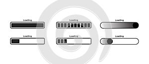 Loading Bar Icon Vector. Progress, Waiting Symbol Image