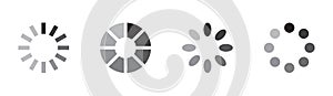 Loading bar icons. website load bar vector icon set.