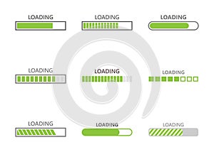 Loading bar progress icons