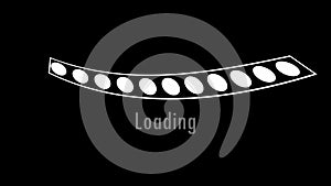 Loading bar vector icon, loading symbol with black background loading, status bars and circles at various speeds and styles