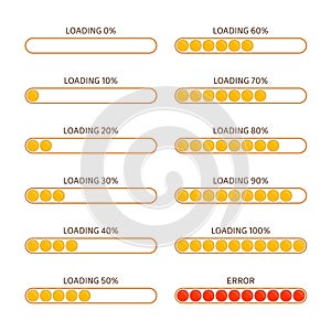 Vector loading bar.