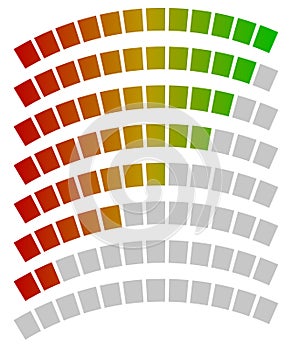 Loading bars, progress, strength indicators, generic meters. Spe