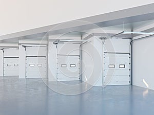 Loading Bay Zone of Modern Warehouse 3d Illustration