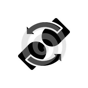 Loading black glyph icon