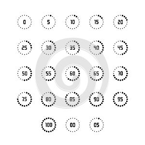 Loading, buffering, progress wheel icons