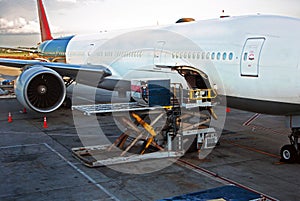 Loading cargo Airplane