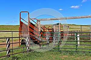 Loading chute at a western corral