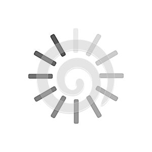 Loading circle icon. Progress loading vector icon. Update icon