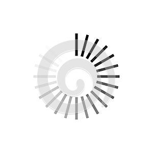 Loading circle icon. Vector illustration, flat design