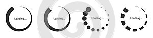 Loading circles set. Load vector icon