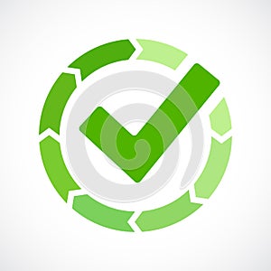 Loading completed vector icon