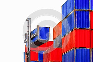 Loading Containers box, Container Cargo freight ship for Logistic Import Export background