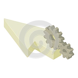 Loading cursor icon, isometric style