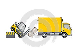 Loading dock hazard concept.