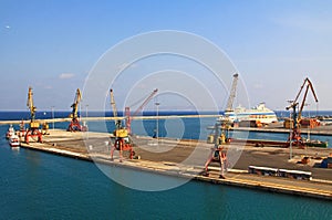 Loading Dock in Heraklion, Crete, Greece