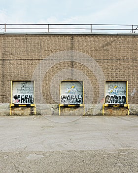 Loading docks in an industrial area of East Williamsburg, Brooklyn, New York City photo